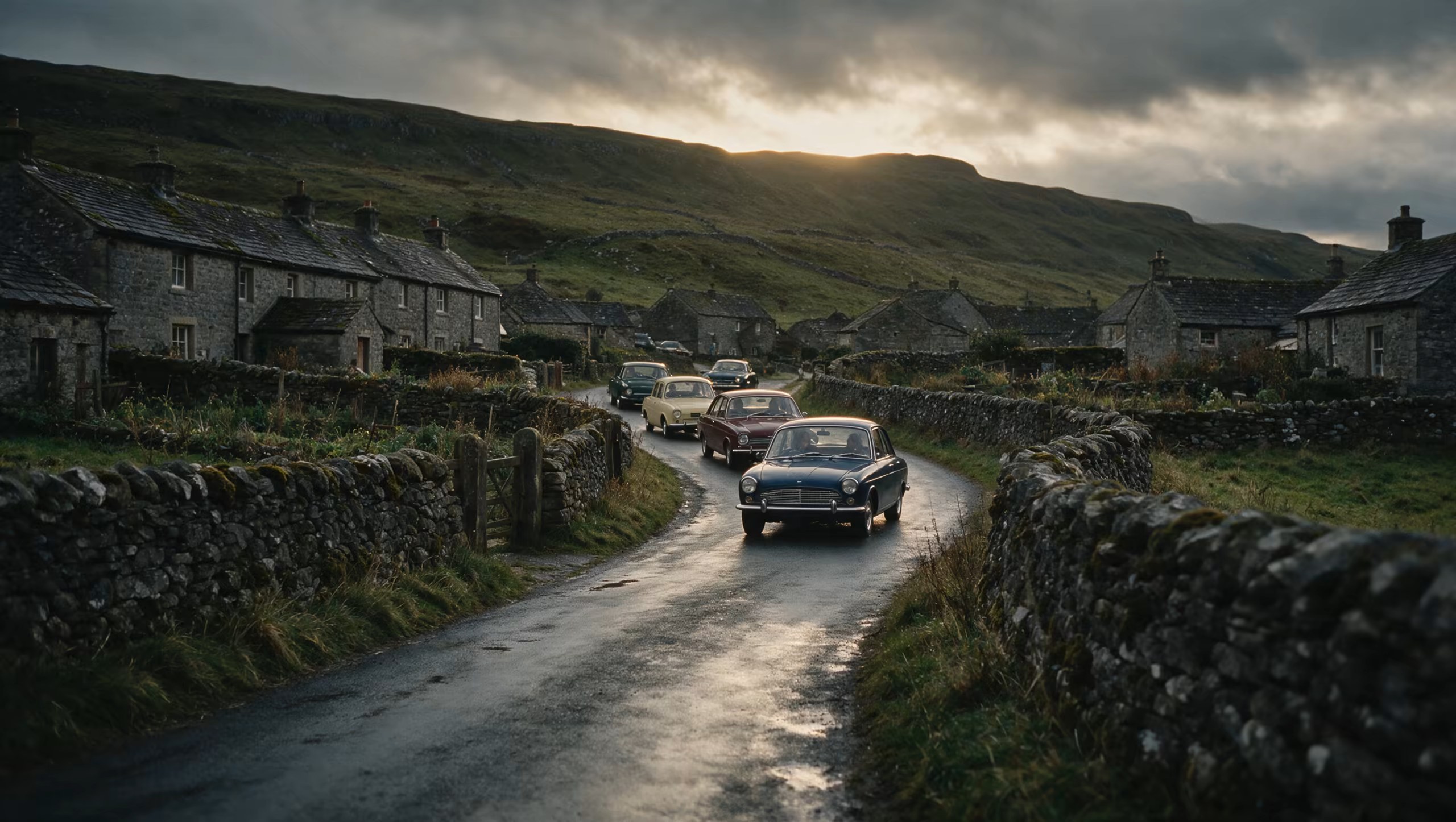 Classics climbing out of Burnsall on the summer road run